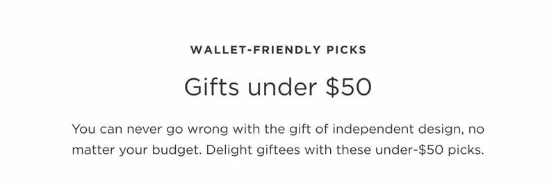 Gifts Under $50
