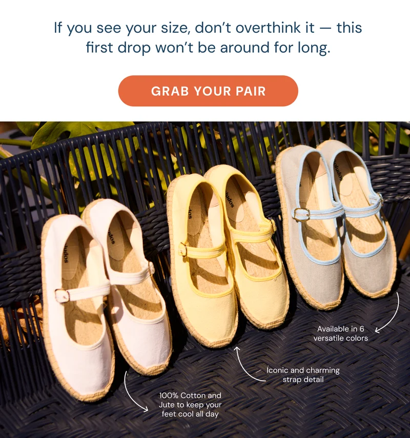 If you see your size, don’t overthink it — this first drop won’t be around for long. [Grab your pair]