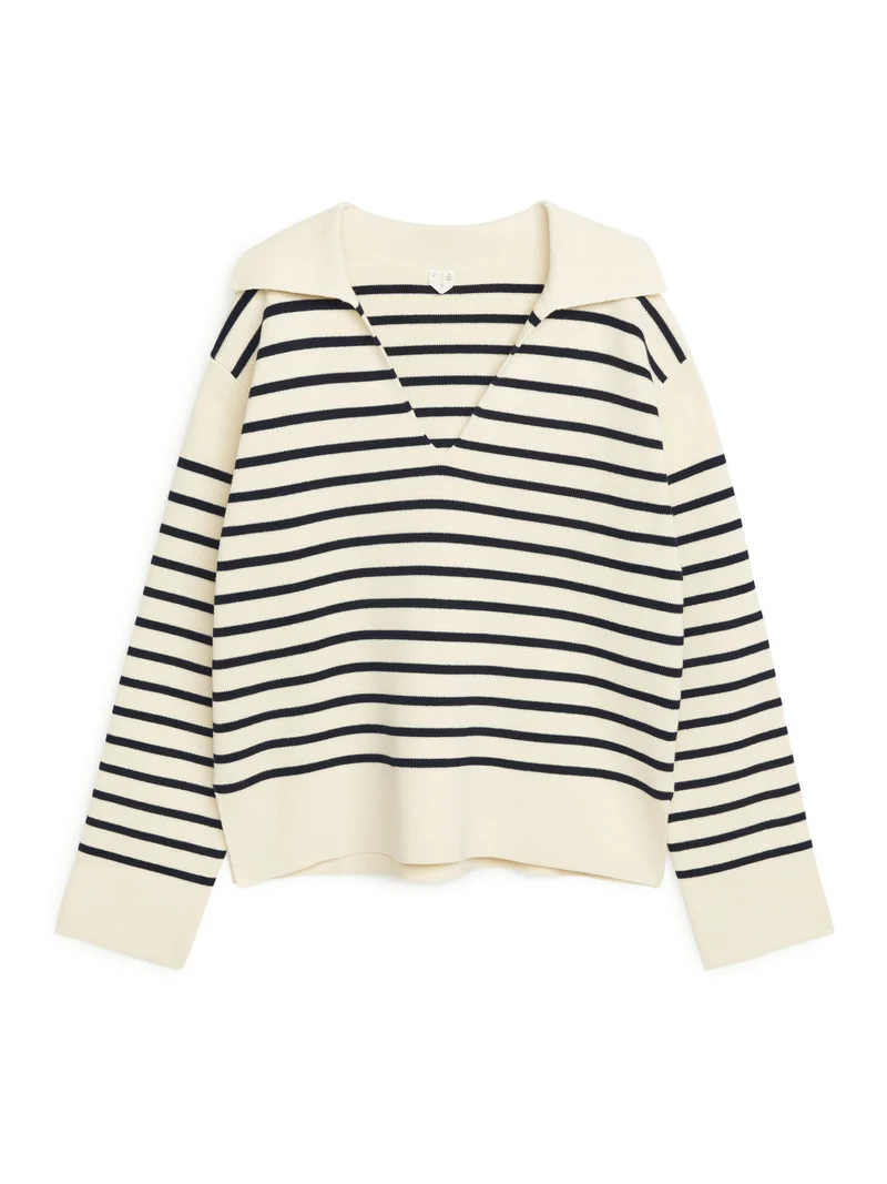 Cotton Jumper Off White/Black