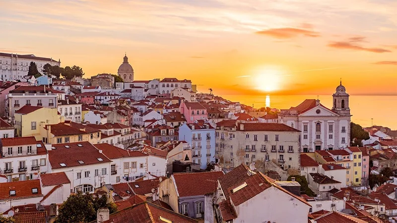 Image description: Sunrise over Lisbon, Portugal