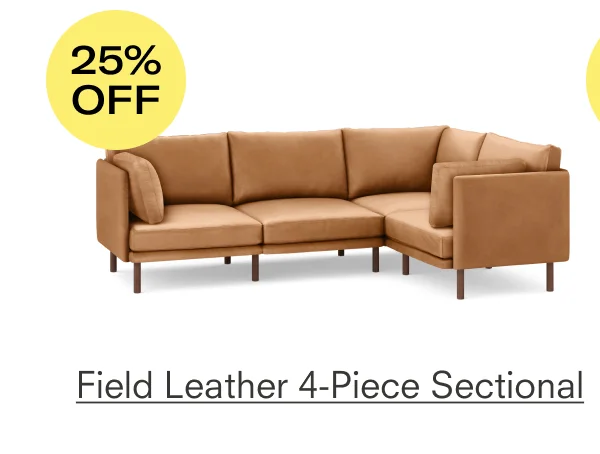Field Leather 4-Piece Sectional