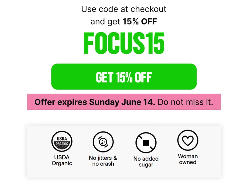 Use code at checkout and get 15% OFF