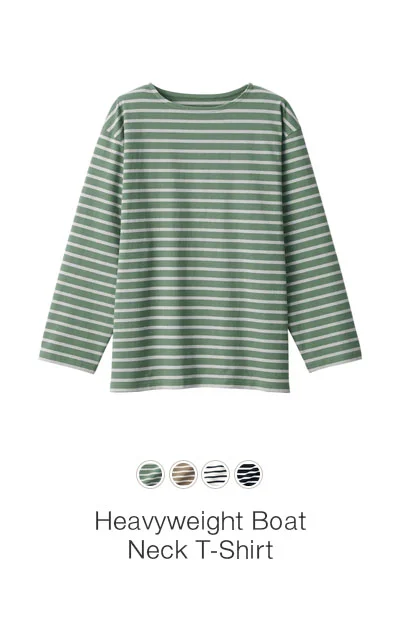 Shop Men's Heavyweight Boat Neck T-Shirt