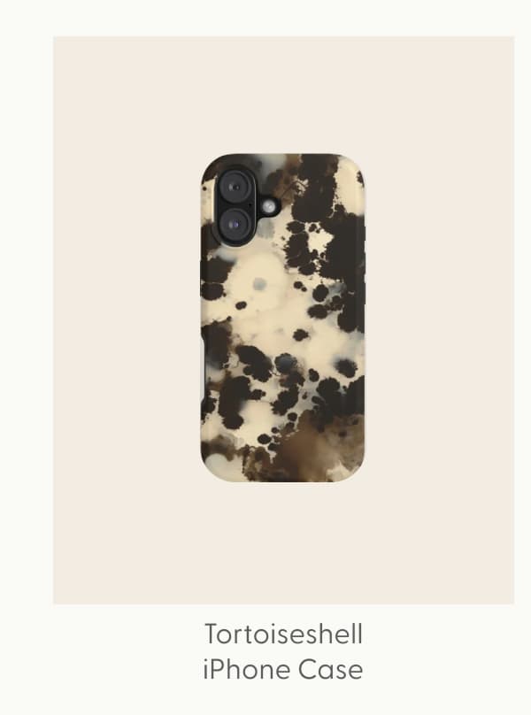Black and White Tortoiseshell Pattern iPhone Case
