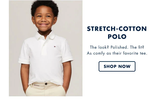 Stretch-coton polo                                            The look? Polished. The fit? As comfy as their favorite tee.                                            Shop now