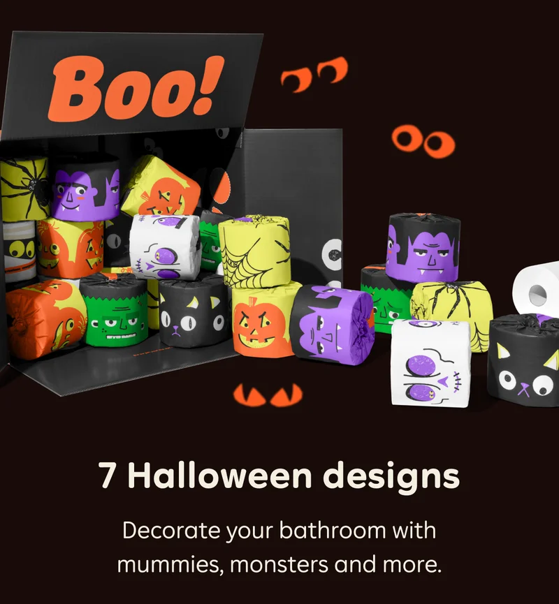 7 Halloween designs  Decorate your bathroom with mummies, monsters and more.