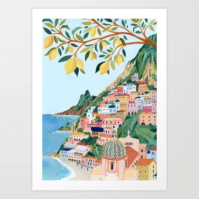 Positano, Italy Art Print Art Print