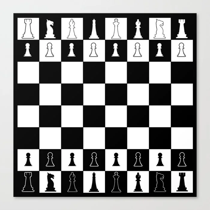 Chess Board Layout Canvas Print Canvas Print