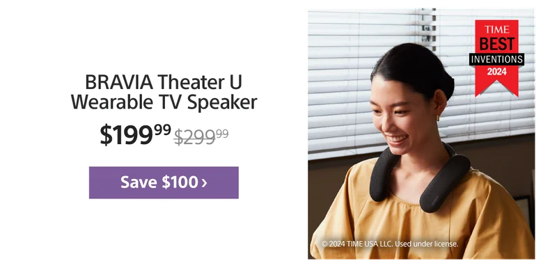 Save $100: BRAVIA Theater U Wearable TV Speaker