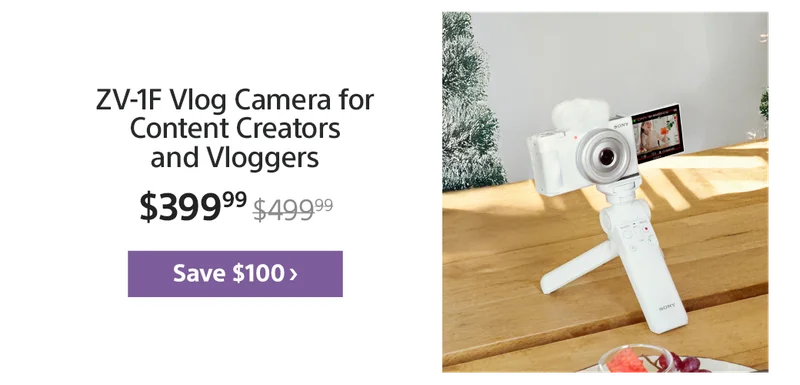 Save $300: ZV-1F Vlog Camera for Content Creators and Vloggers