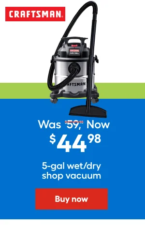 Was $59, Now $44.98, 5-gal wet/dry shop vacuum