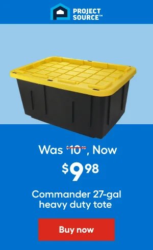 PROJECT SOURCE, Was $10 , Now $9.98, Commander 27-gal heavy duty tote