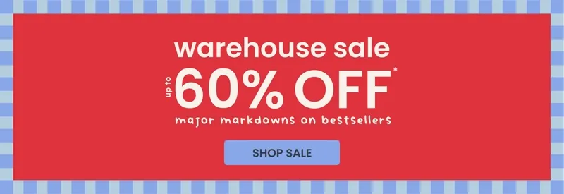 warehouse sale up to 60% OFF