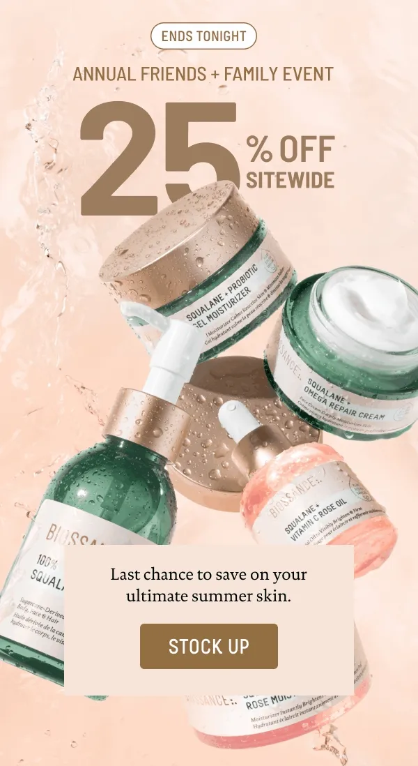 Ends Soon 25% Off Sitewide