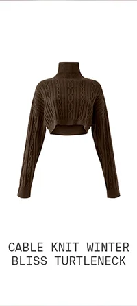 Cable Knit Winter Bliss Turtleneck