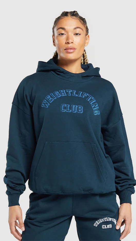 Weightlifting Oversized Hoodie - Navy.
