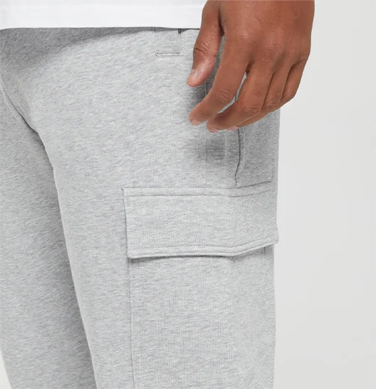 Rest Day Essentials Cargo Joggers - Light Grey Core Marl.