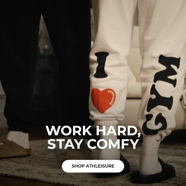 WORK HARD, STAY COMFY. SHOP ATHLEISURE.