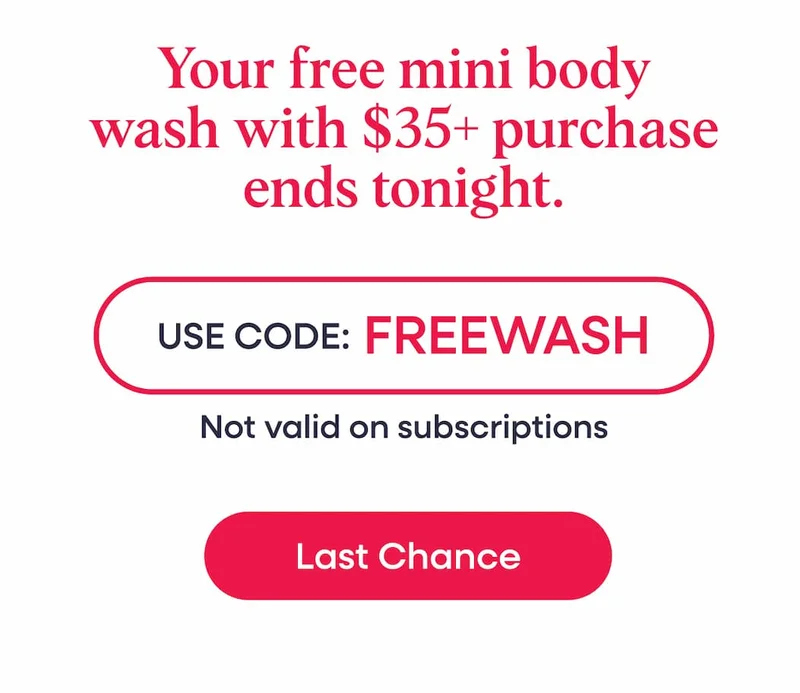 Use code: FREEWASH