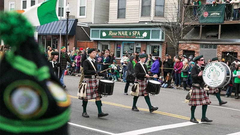 Image description: St. Patrick’s Day parade in Boston