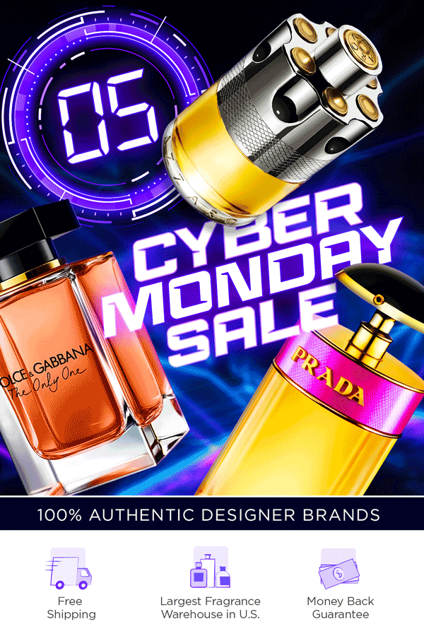 Countdown to Cyber Monday savings on best selling perfume and cologne
