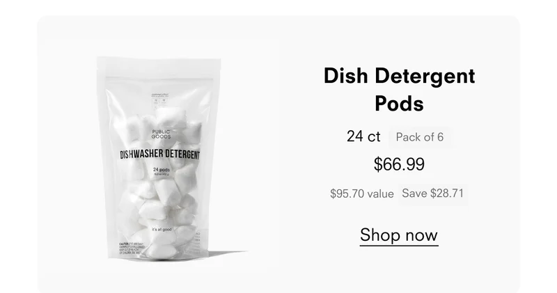 Dishwasher Detergent Pods 24ct (Case of 6)