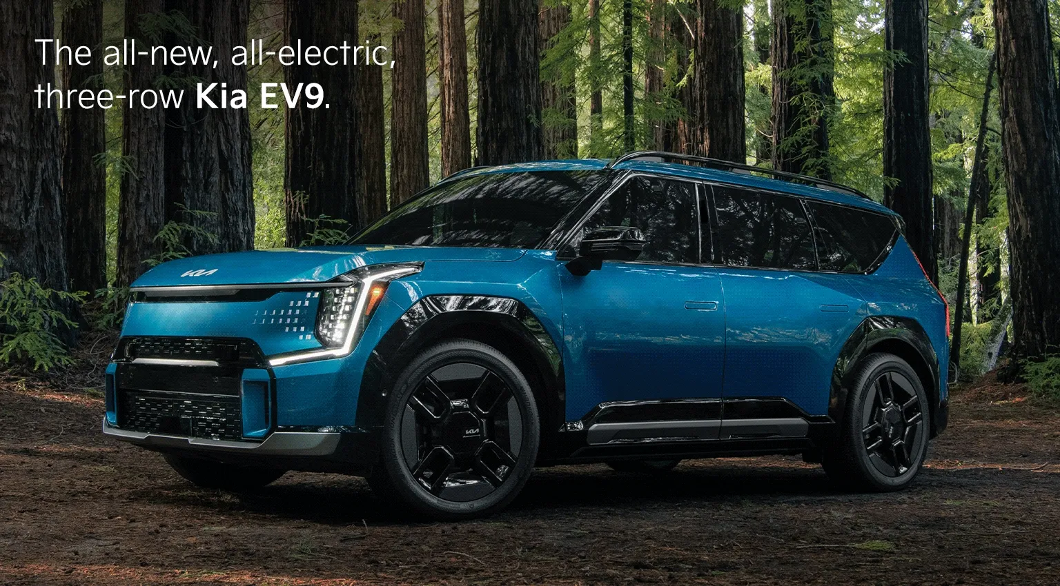The all-new, all-electric, three-row Kia EV9.