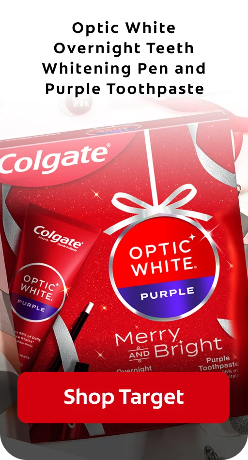 Optic White Overnight Teeth Whitening Pen and Purple Toothpaste
