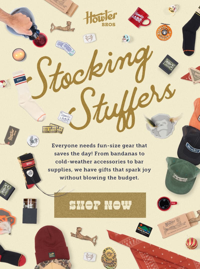 Everyone needs fun-size gear that saves the day! From bandanas to cold-weather accessories to bar supplies, we have gifts that spark joy without blowing the budget.