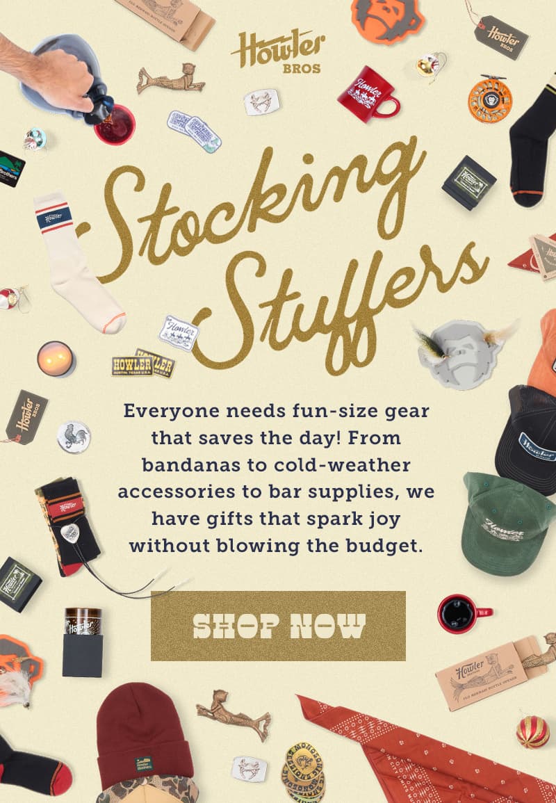 Everyone needs fun-size gear that saves the day! From bandanas to cold-weather accessories to bar supplies, we have gifts that spark joy without blowing the budget.