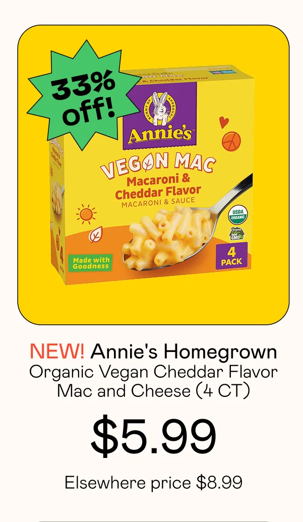 Organic Vegan Cheddar Flavor Mac and Cheese (4 CT)