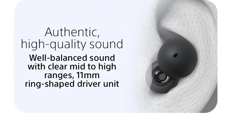 Authentic high-qualiy sound | Well-balanced sound with clear mid to high ranges, 11mm ring-shaped driver unit