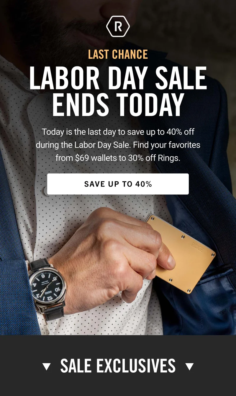 Labor Day Sale Ends Today | Save Up To 40%