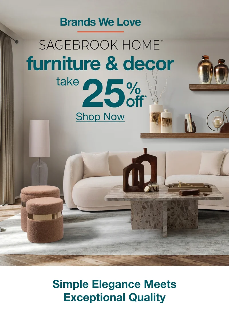 Up to 25% Off Sagebrook Home — Shop Now