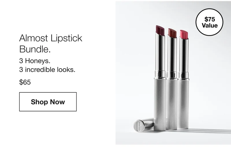 $75 Value | Almost Lipstick Bundle.  | 3 Honeys. 3 incredible looks. $65 | Shop Now