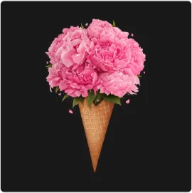 Ice cream with peonies T-Shirt