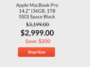 Apple MacBook Pro 14.2inches (36GB, 1TB SSD) Space Black