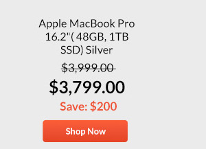 Apple MacBook Pro 16.2inches ( 48GB, 1TB SSD) Silver