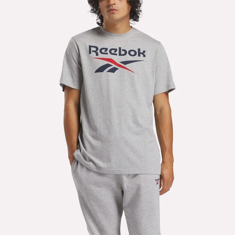 Image of Men's Reebok Identity Big Stacked Logo T-Shirt