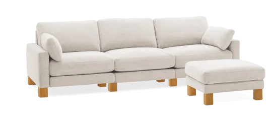 Union 3-Seat Sofa with Ottoman