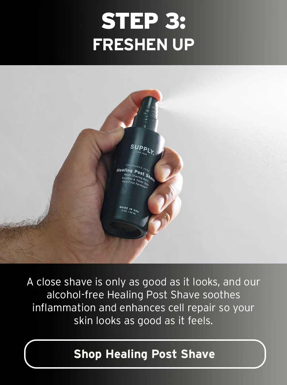 Shop healing post shave