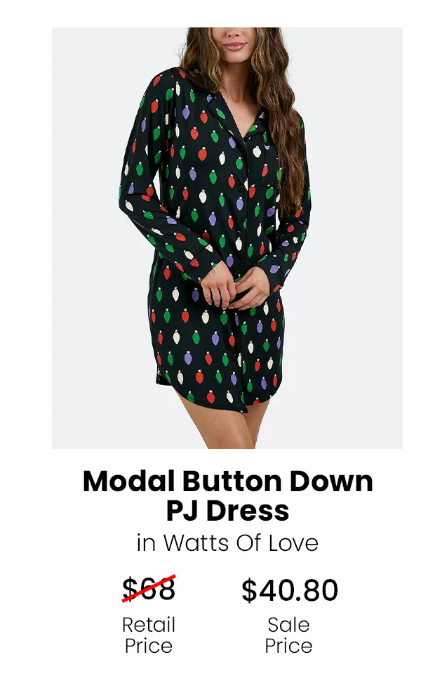 Modal Button Down PJ Dress