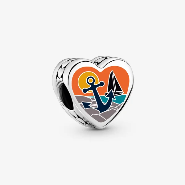 Rhode Island Heart Charm