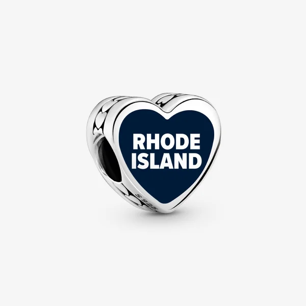 Rhode Island Heart Charm