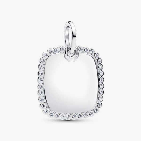 Engravable Square Tag Pendant