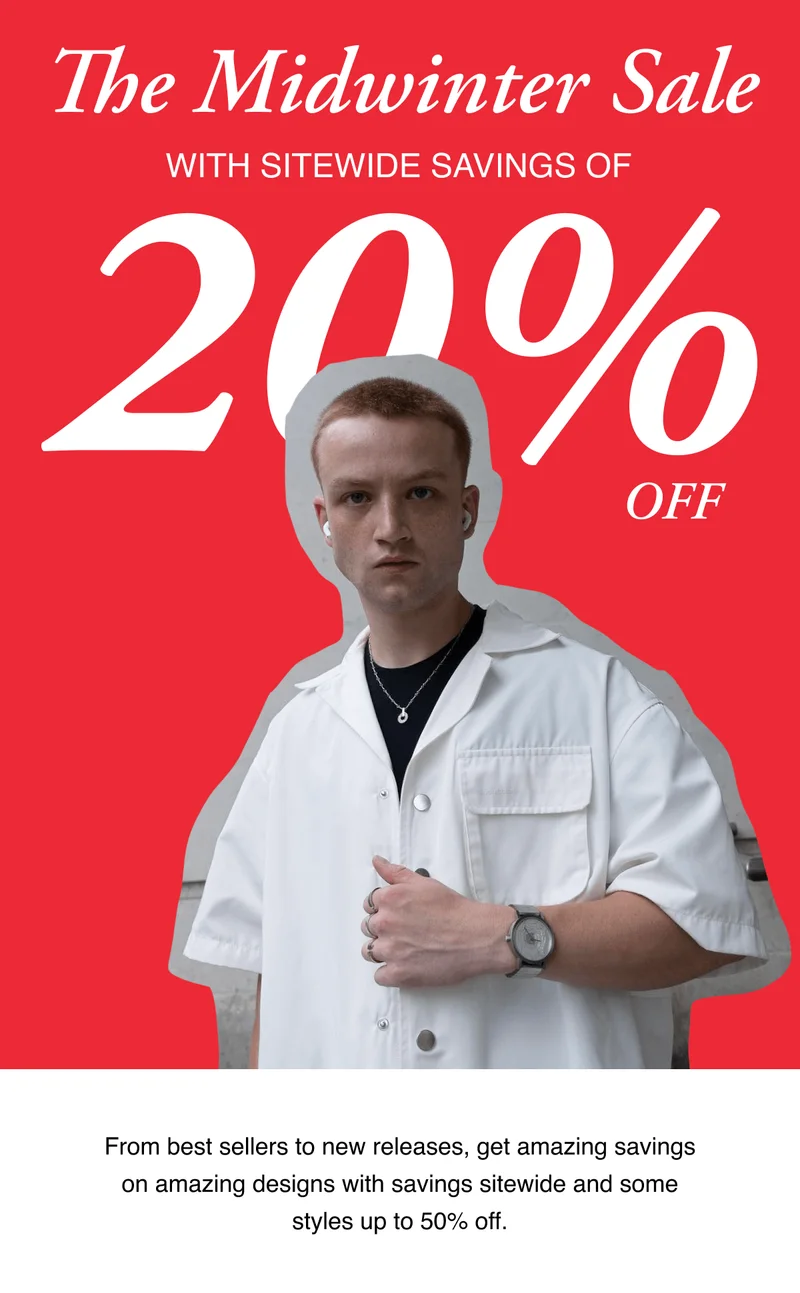 20% OFF everything sale