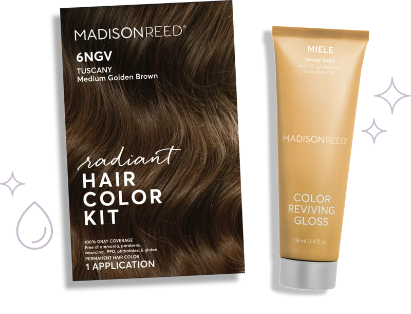 Radiant Hair Color kit and color reviving gloss