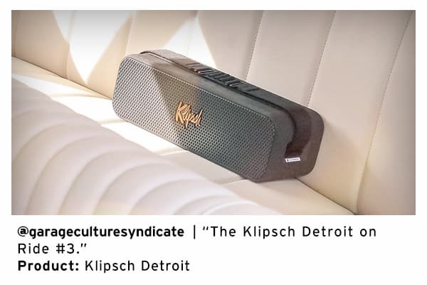 @garageculturesyndicate  | “The Klipsch Detroit on Ride #3.” Product: Klipsch Detroit
