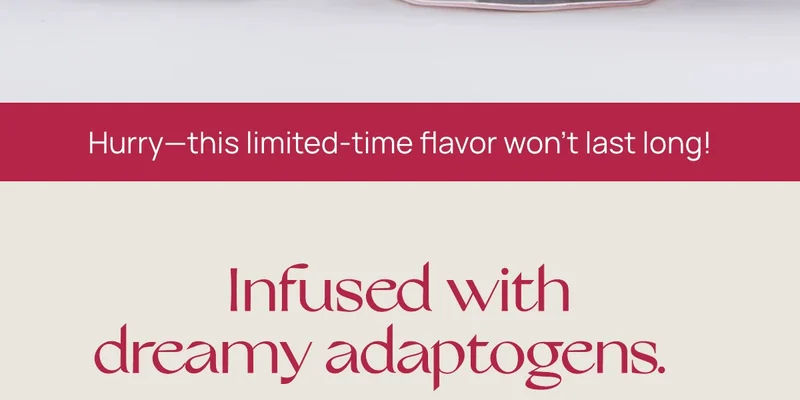 Infused with dreamy adaptogens