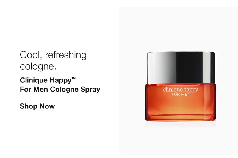 Cool, refreshing cologne. Clinique Happy™ For Men Cologne Spray Shop Now
